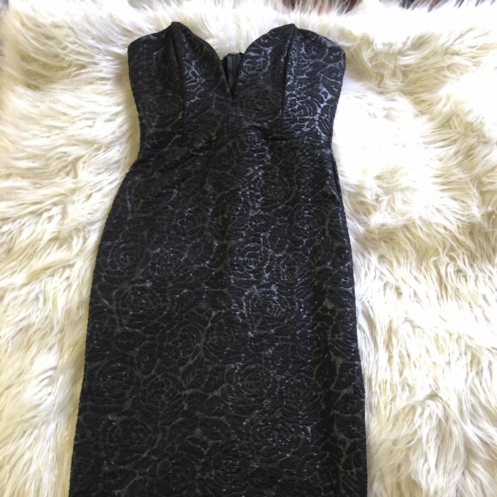 Strapless black dress